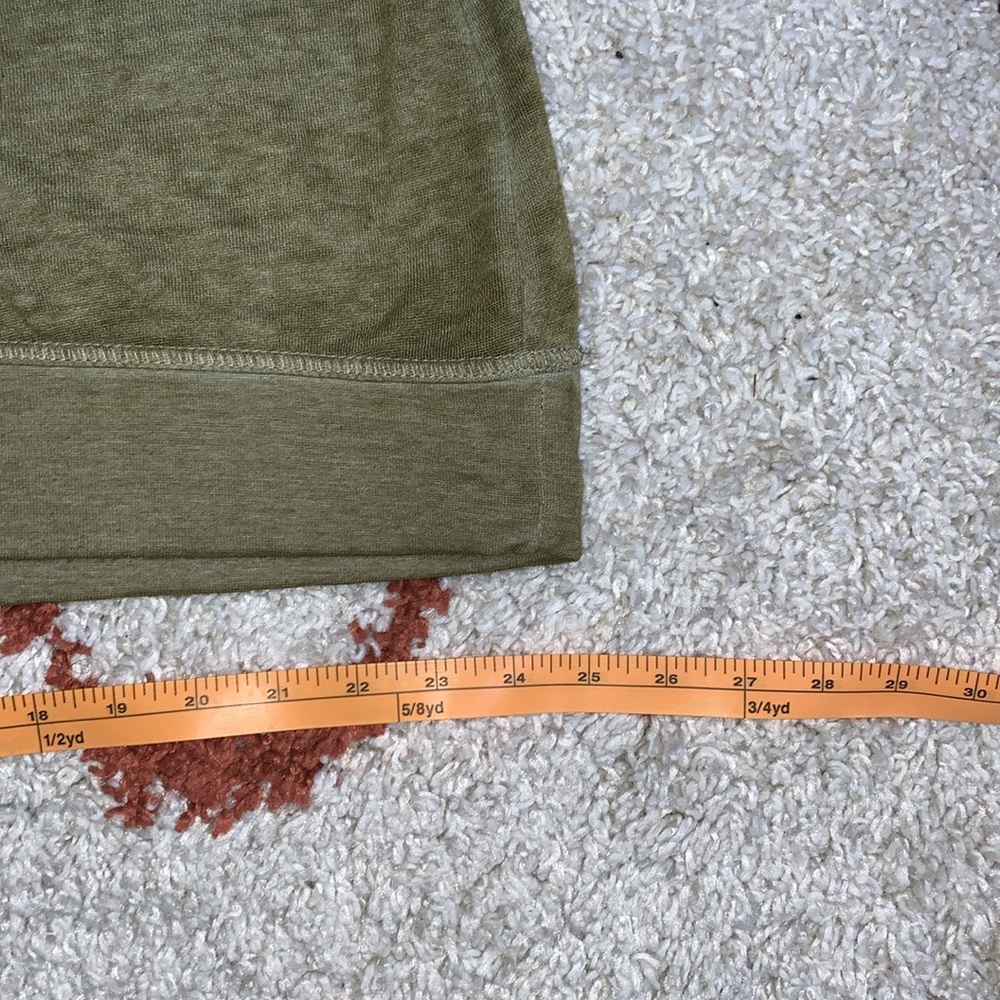 Abound- XL- Hooded Sweatshirt Vest W/ Kangaroo 🦘 Pocket- Acid Wash Olive Green - Picture 3 of 8